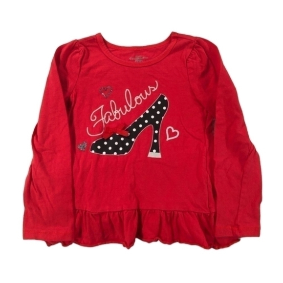 5/$10 Kids headquarters size 5 red long sleeve shirt - Picture 1 of 5
